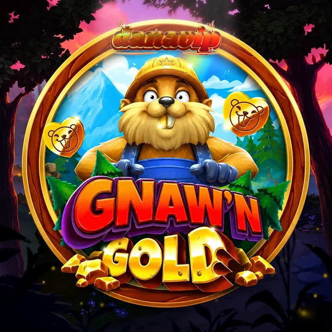 Tampilan visual karakter Barry Beaver dan Tim Bear dalam slot Gnaw’n Gold